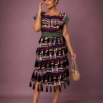 Estelle Tassel Dress with Cap Sleeves