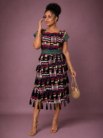Estelle Tassel Dress with Cap Sleeves