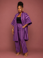 Billy Aso Oke Kimono & Pant Set - Image 5