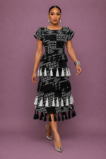 Estelle Tassel Dress with Cap Sleeves - Image 4