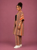 Billy Aso Oke Kimono & Pant Set - Image 3